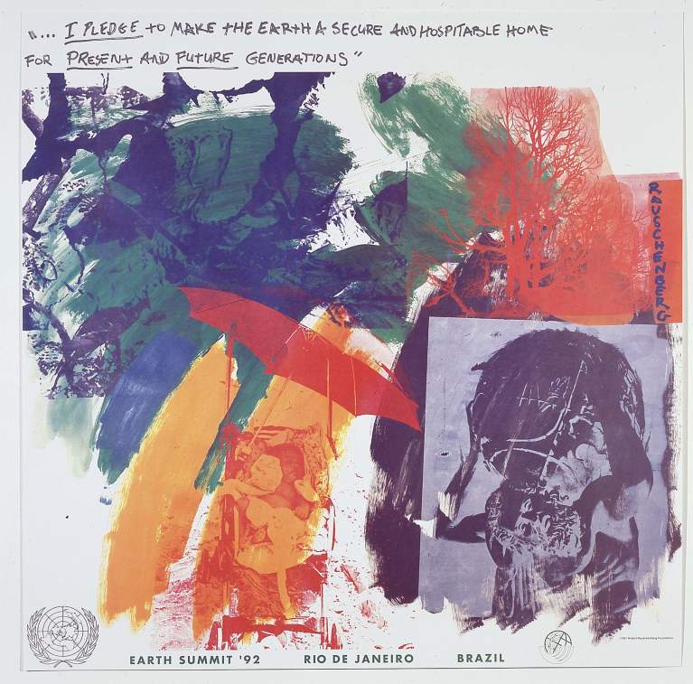 Artwork by Rauschenberg